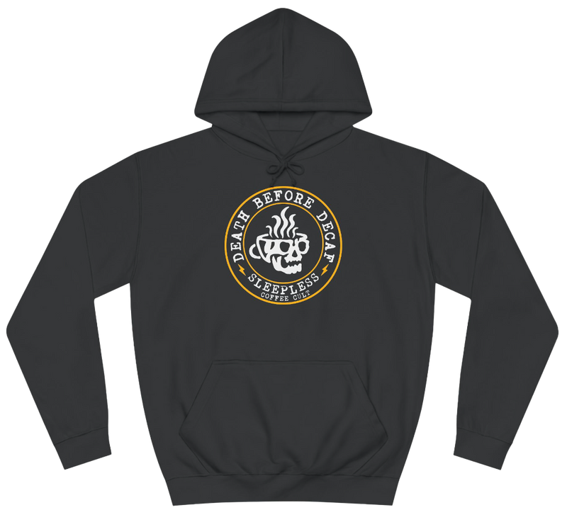 DEATH BEFORE DECAF PULLOVER HOOD - Main Image