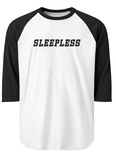 SLEEPLESS THREE-QUARTER SLEEVE RAGLAN TEE
